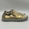 Women’s YSL Saint Laurent Bedford Low Distressed Gold Sneakers Size 40 Yves Saint Laurent