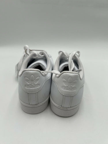 Adidas Superstar J White Leather Shell Toe Sneakers EF5399 Size 6