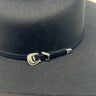 Justin Authentic Western Black Felt Cowboy Hat Cattleman Crown Wide Brim 7 Justin