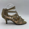 Bella Vita Women Karlette Kitten Heel Evening Sandals Gold Glitter Size 7.5 M Bella Vita