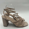 Kelly & Katie CADENE Taupe Fabric Square Toe Strappy Rhinestone Sandals, 10M Kelly