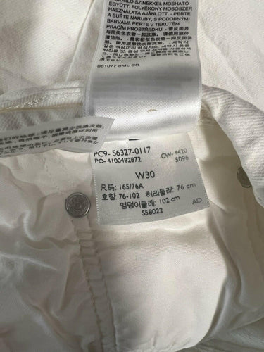 Levi's 501 Shorts White Denim Cutoff Frayed Hem High Rise Short Womens Size W30 Levi's