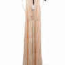 LC Lauren Conrad Maxi Dress Womens Peach Stripe Tiered Halter Tassel M LC Lauren Conrad