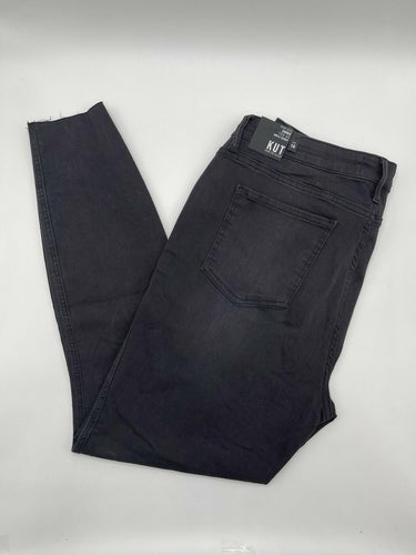 NWT Women’s Kut High Rise Connie Fab AB Ankle Skinny Color Black Washed Size 16 KUT from the Kloth