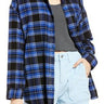 NWT Women's BP. Boyfriend Plaid Button-Up Shirt Ivory Blue, Size Size XS BP.