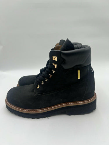 Buscemi Black Suede Hiker Boots Gold Hardware Size 8 US Mens