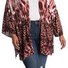 Lovestitch Animal Print woman Caftan in Sienna/black at Nordstrom, Size 1X Lovestitch
