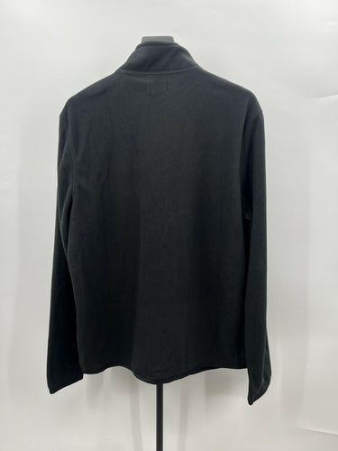 Abound Black Fleece Half Zip Pullover Chest Pocket Outdoor Jacket - M