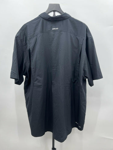 Ariat TEK Shirt Mens Black Short Sleeve UPF 40 VentTEK Work XXL Ariat