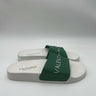 Men’s Valentino By Mario Green/White Synthetic Slide Sandals Size 7/40 Valentino By Mario