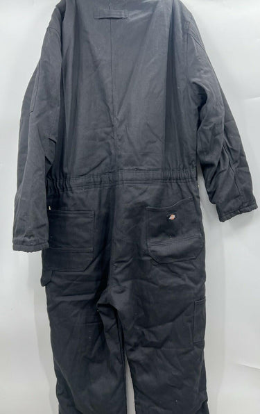 Dickies Insulated Coveralls Duck Canvas Work Overalls Black Size XLR