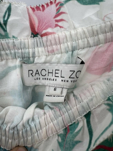 Rachel Zoe Dress White Pink Green Floral Off Shoulder Boho Mini 6 Rachel Zoe