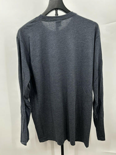 Jeff Men’s dark gray long-sleeve crewneck shirt Size L