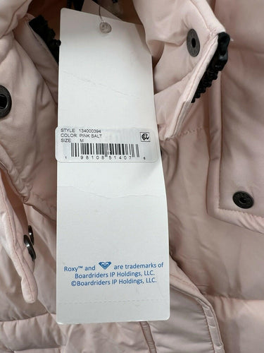 Roxy Puffer Vest Womens Pink Salt Hooded NWT Size M