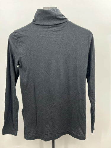 Madewell Charcoal Gray Turtleneck Top Long Sleeve Organic Cotton Tee Size XS Madewell
