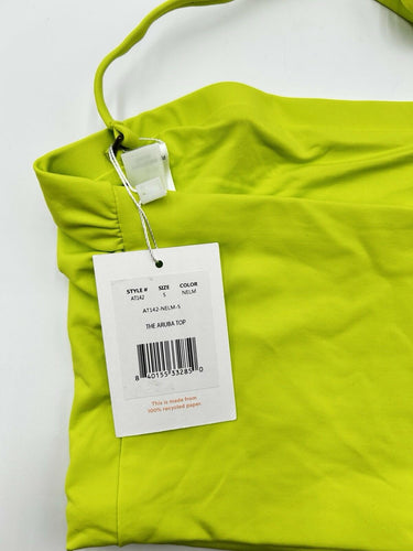 Andie Woman’s Swim The Aruba Top Neon green Size S Andie