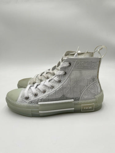 Dior B23 High-Top Sneaker transparent canvas Raised Oblique motif Size 39 Dior
