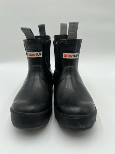 Xtratuf 6 in Ankle Deck Boot Rubber Waterproof Rain Deck Shoes Black Size 6