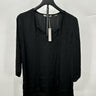 Tart Collections Black Tunic Blouse V-neckline Front Drawstrings size XS Tart Collections