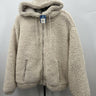 Arizona Jean Co Jacket Womens Natural Faux Fur Sherpa Hooded Zip Up Fleece XXL AriZona