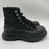 Women’s Alexander McQueen Tread Slick boots in black glitter Size 37 Alexander McQueen