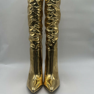 INC Women’s IYONNA Tall Over-The-Knee Boots Gold Size 6M INC International Concepts
