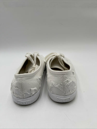 Keds Altuzarra Womens White Distressed Canvas Sneakers With Lace-Up Size 6.5M