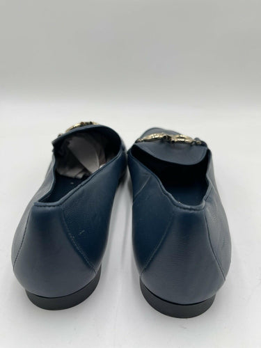 Women's FERRAGAMO Galie embellished leather loafers Color Blue Size 10C