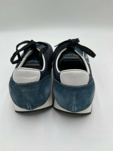 Men’s Prada Milano 70 low-top Lace Up sneakers in blue suede Size 6.5UK PRADA