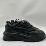 Men’s Versace Odissea low-top sneakers in black leather Size 42 Versace
