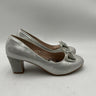 Women’s  Badgley Mischka shimmering silver glitter block-heel pumps Size 6 Badgley Mischka
