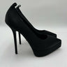 Versace Lycia satin platform pumps in BlackAnkle Straps Size 39.5 Versace