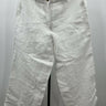 J.Jill Love Linen Pants Womens White Linen Cropped Capri Wide Leg Beach M J. Jill
