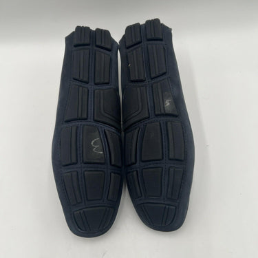 Men’s Saks Fifth Avenue Horsebit Skip On Blue Leather Loafers Size 9.5M Saks Fifth Avenue