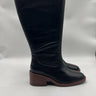 Vince Camuto Vuliann Knee High Boots Black Leather Block Heel Size 12W-XC Vince Camuto