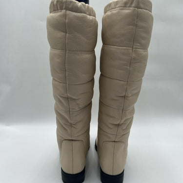 Alexandre Birman Clarita Puff waterproof nappa leather boots In Cream Size 35 Alexandre Birman