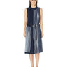 YIGAL AZROUEL Pleated Georgette Crew Neck Dress with Wrap Front Women's Dress 4 YIGAL AZROUEL