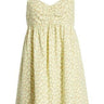 BP. Print Linen Blend Babydoll Dress, Beige Nougat Allison Floral Size S BP.