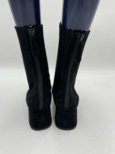 Aquazzura Saint Honoré 35 suede ankle boots in black Size 36.5