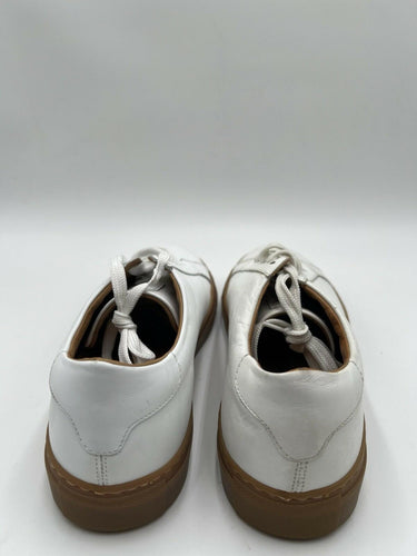 Saks Fifth Avenue Low Top Lace Up White Men Leather Gum Sole Size 41