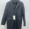 Cole Haan Coat Mens Black Wool Blend Overcoat Knit Bib Zip Mock Neck Topcoat S Cole Haan