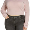 BP. Reagan V-Neck Rib Sweater in Pink Smoke Size 2X BP.