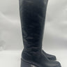 Women's Vince Camuto Sangeti Black Leather Block Heel Boots Size 9M Vince Camuto