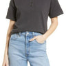 Madewell Parkview Henley Tee in Black Coal Size Medium Madewell