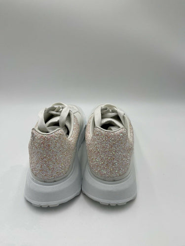 Alexander McQueen Court Trainer sneakers white / metallic pink glitter Size 41 Alexander McQueen