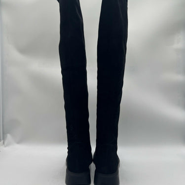 Women’s Stuart Weitzman City Over-the-Knee Lug Sole Sheared Lab Boots Size 6.5M Stuart Weitzman