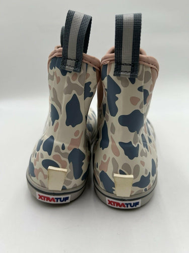 Xtratuf Ankle Deck Boot Ivory Duck Camo Waterproof Size 10