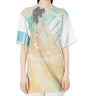 Sonia Rykiel Market Print Linen Shirt (Blanc Naturel) Women's Size 40 Sonia Rykiel