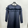 Ted Baker Dark Blue Zufara tunic dress ruffle bodice detail Size 4 Ted Baker
