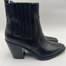Mix No. 6 EVYLIN Black Embossed Synthetic Square Toe Side Zip Ankle Boots, 8.5M Mix No. 6